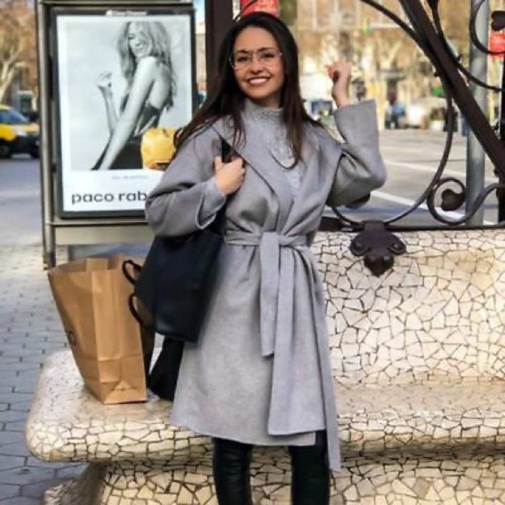 Gray Trench Coat Made in Italy | Italian Fabric | Classic Timeless Style
